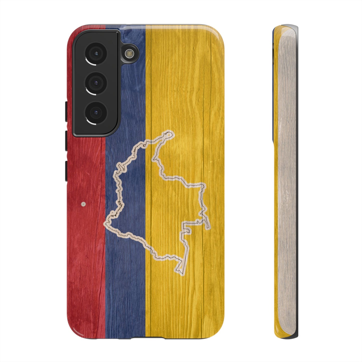 Colombian Flag Map Style iPhone Case Protective Tough Cover Flag of Colombia Samsung Colombian Pride Huawei Hard Plastic Back Colombia Phone