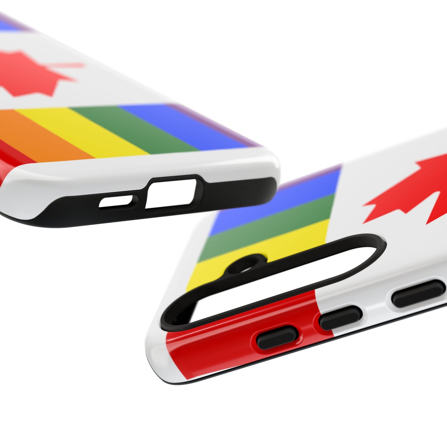 Pride Flag Phone Case -Tough Cases for LGBTQ+ Supporters Canada Theme Rainbow Design Colorful Accessories Birthday Gift