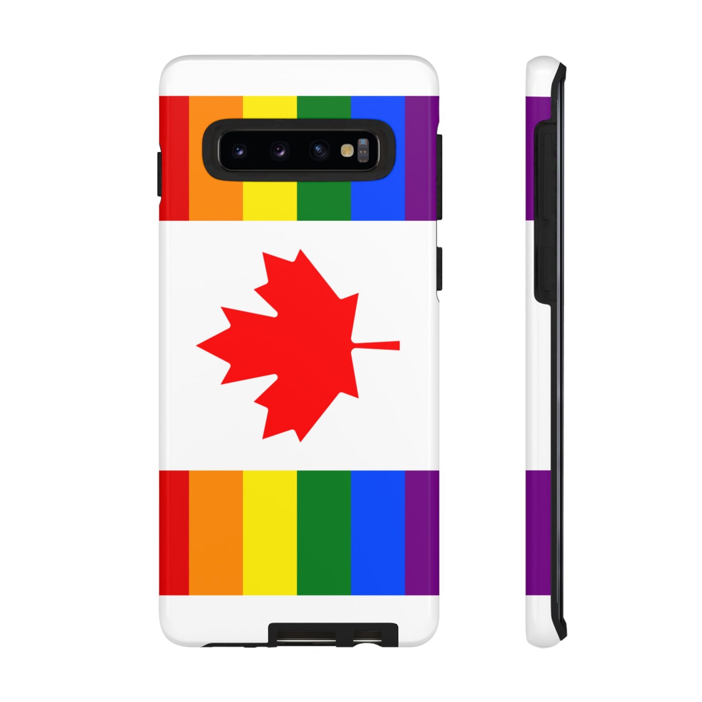 Pride Flag Phone Case -Tough Cases for LGBTQ+ Supporters Canada Theme Rainbow Design Colorful Accessories Birthday Gift