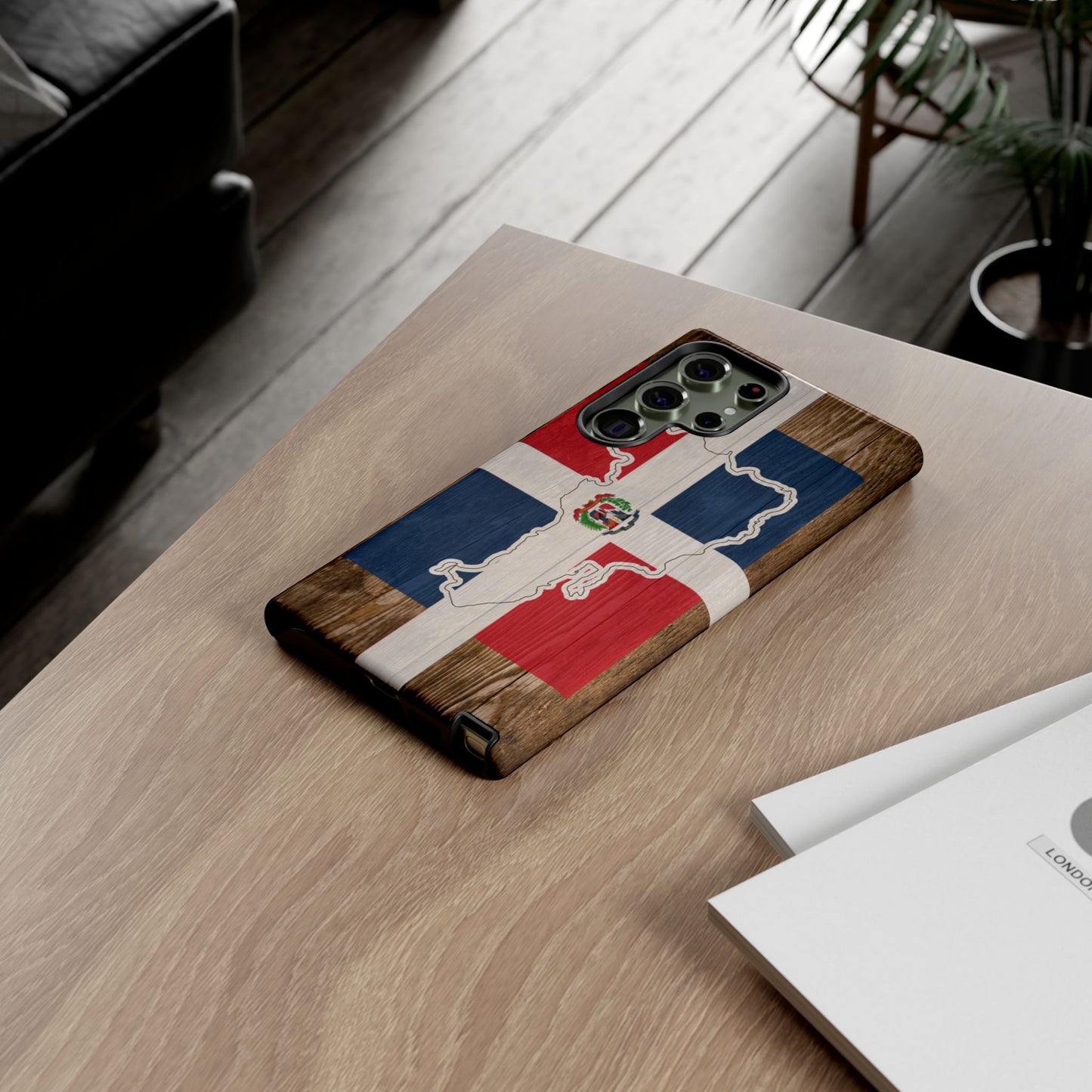 Dominican Republic Flag Phone Map Case Protective Tough Cover Flag of Dominican Pride Hard Plastic Back DR Flag Cover Dominicana