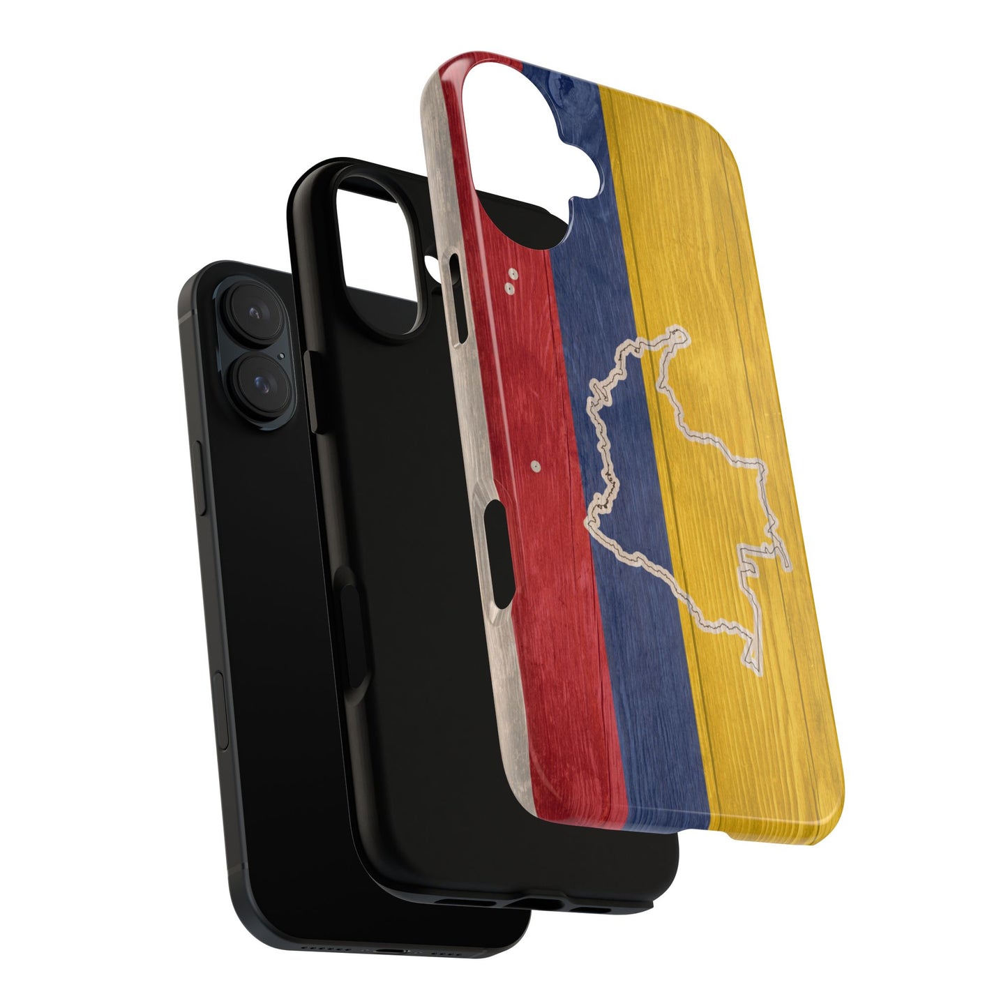 Colombian Flag Map Style iPhone Case Protective Tough Cover Flag of Colombia Samsung Colombian Pride Huawei Hard Plastic Back Colombia Phone