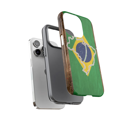 Brazil Flag Phone Map Case Protective Tough Cover Flag of Brazil Samsung Brazilian Pride Hard Plastic Back Brazil Flag Cover