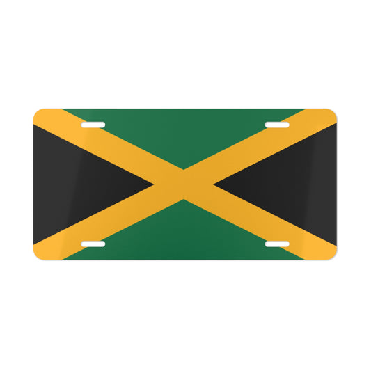 Jamaican Flag Vanity Plate Custom Car Decor Gift Personalized Jamaica License Plate Automotive Accessory Car Enthusiasts Jamaican Pride