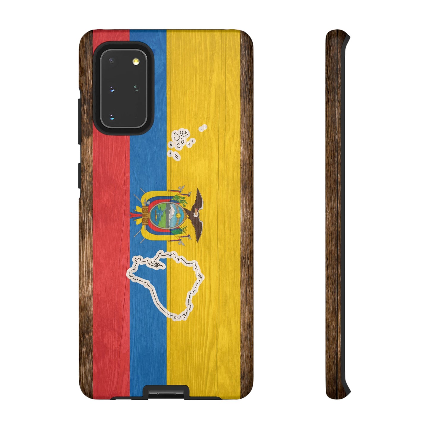 Ecuador Flag Phone Map Case Protective Tough Cover Flag of Ecuador Samsung Ecuadorian Pride Hard Plastic Back Ecuadorian Flag Cover