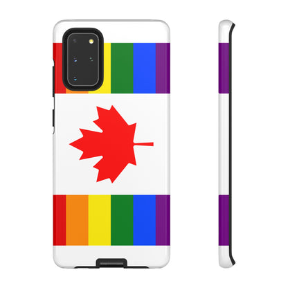 Pride Flag Phone Case -Tough Cases for LGBTQ+ Supporters Canada Theme Rainbow Design Colorful Accessories Birthday Gift