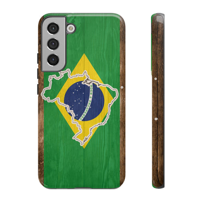 Brazil Flag Phone Map Case Protective Tough Cover Flag of Brazil Samsung Brazilian Pride Hard Plastic Back Brazil Flag Cover