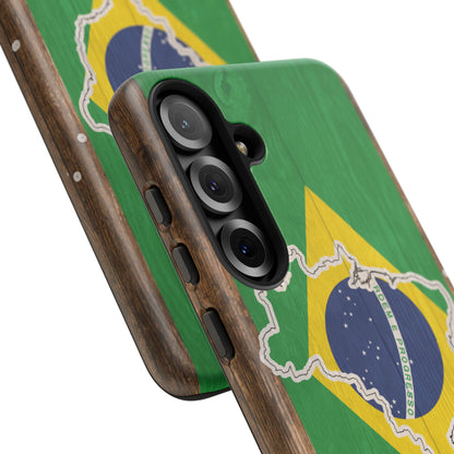 Brazil Flag Phone Map Case Protective Tough Cover Flag of Brazil Samsung Brazilian Pride Hard Plastic Back Brazil Flag Cover