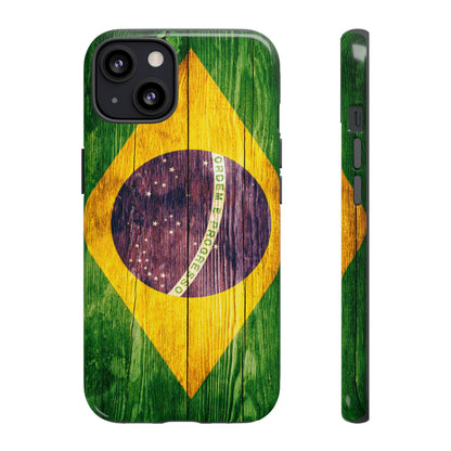 Brazil Phone Case Protective Tough Cover Flag of Brazil Samsung Brazilian Pride Hard Plastic Back Brazil Flag Cover IPhone Souvenir Gift Protective Case