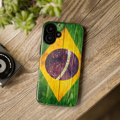 Brazil Phone Case Protective Tough Cover Flag of Brazil Samsung Brazilian Pride Hard Plastic Back Brazil Flag Cover IPhone Souvenir Gift Protective Case