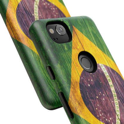 Brazil Phone Case Protective Tough Cover Flag of Brazil Samsung Brazilian Pride Hard Plastic Back Brazil Flag Cover IPhone Souvenir Gift Protective Case