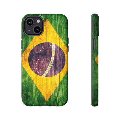 Brazil Phone Case Protective Tough Cover Flag of Brazil Samsung Brazilian Pride Hard Plastic Back Brazil Flag Cover IPhone Souvenir Gift Protective Case