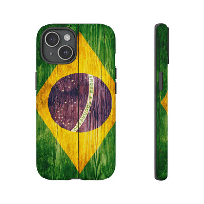 Brazil Phone Case Protective Tough Cover Flag of Brazil Samsung Brazilian Pride Hard Plastic Back Brazil Flag Cover IPhone Souvenir Gift Protective Case