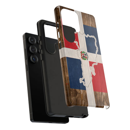 Dominican Republic Flag Phone Map Case Protective Tough Cover Flag of Dominican Pride Hard Plastic Back DR Flag Cover Dominicana