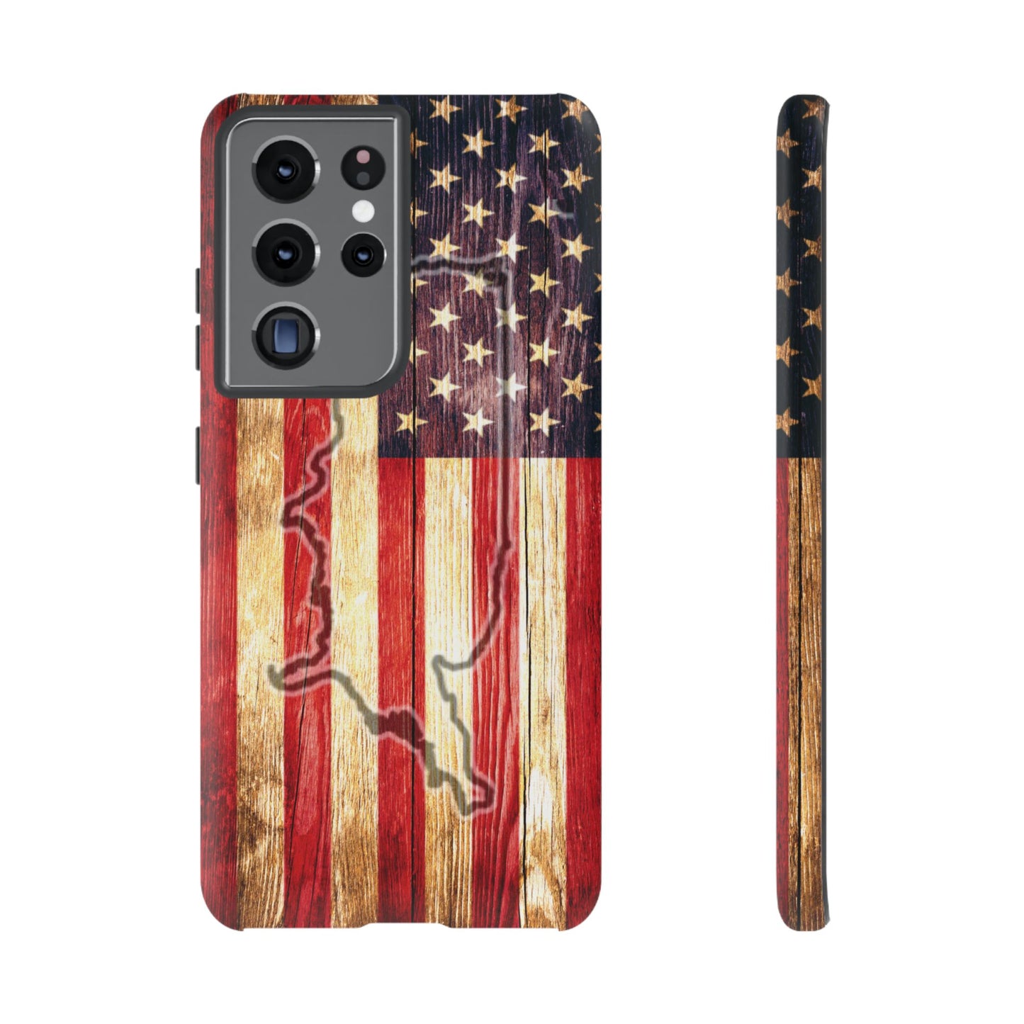 USA flag & map tough phone case for iPhone Samsung Google Patriotic impact-resistant cover with UV protection and shock absorption USA Flag