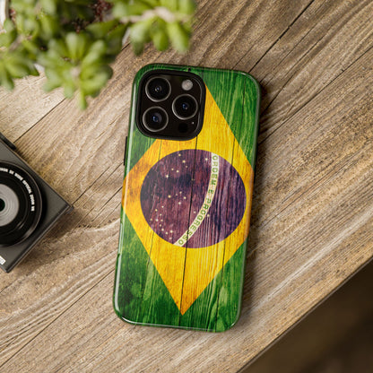 Brazil Phone Case Protective Tough Cover Flag of Brazil Samsung Brazilian Pride Hard Plastic Back Brazil Flag Cover IPhone Souvenir Gift Protective Case