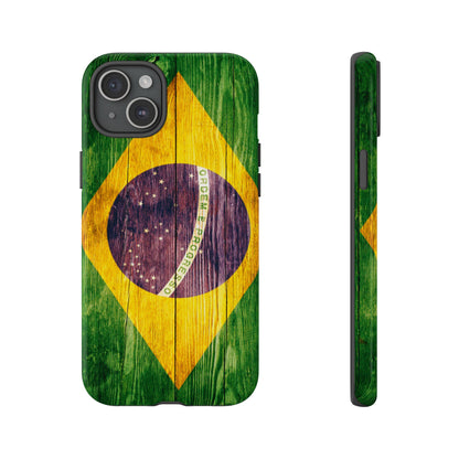Brazil Phone Case Protective Tough Cover Flag of Brazil Samsung Brazilian Pride Hard Plastic Back Brazil Flag Cover IPhone Souvenir Gift Protective Case