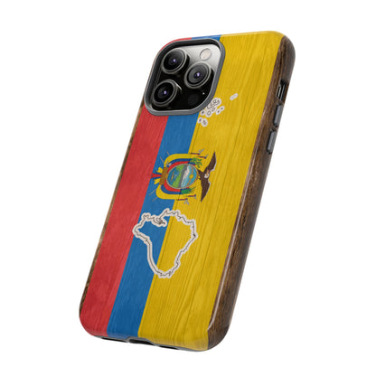 Ecuador Flag Phone Map Case Protective Tough Cover Flag of Ecuador Samsung Ecuadorian Pride Hard Plastic Back Ecuadorian Flag Cover