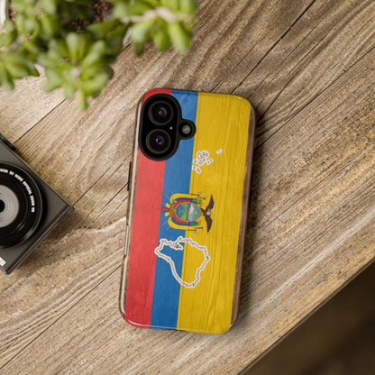 Ecuador Flag Phone Map Case Protective Tough Cover Flag of Ecuador Samsung Ecuadorian Pride Hard Plastic Back Ecuadorian Flag Cover