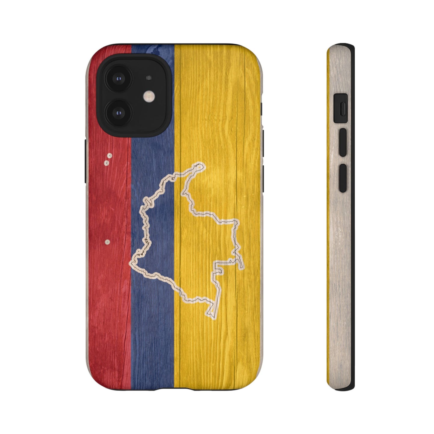 Colombian Flag Map Style iPhone Case Protective Tough Cover Flag of Colombia Samsung Colombian Pride Huawei Hard Plastic Back Colombia Phone