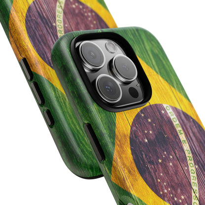 Brazil Phone Case Protective Tough Cover Flag of Brazil Samsung Brazilian Pride Hard Plastic Back Brazil Flag Cover IPhone Souvenir Gift Protective Case