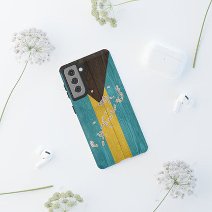 Bahamas Flag Phone Map Case Protective Tough Cover Flag of Bahamas Samsung Bahamian Pride Hard Plastic Back Bahamas Flag Cover