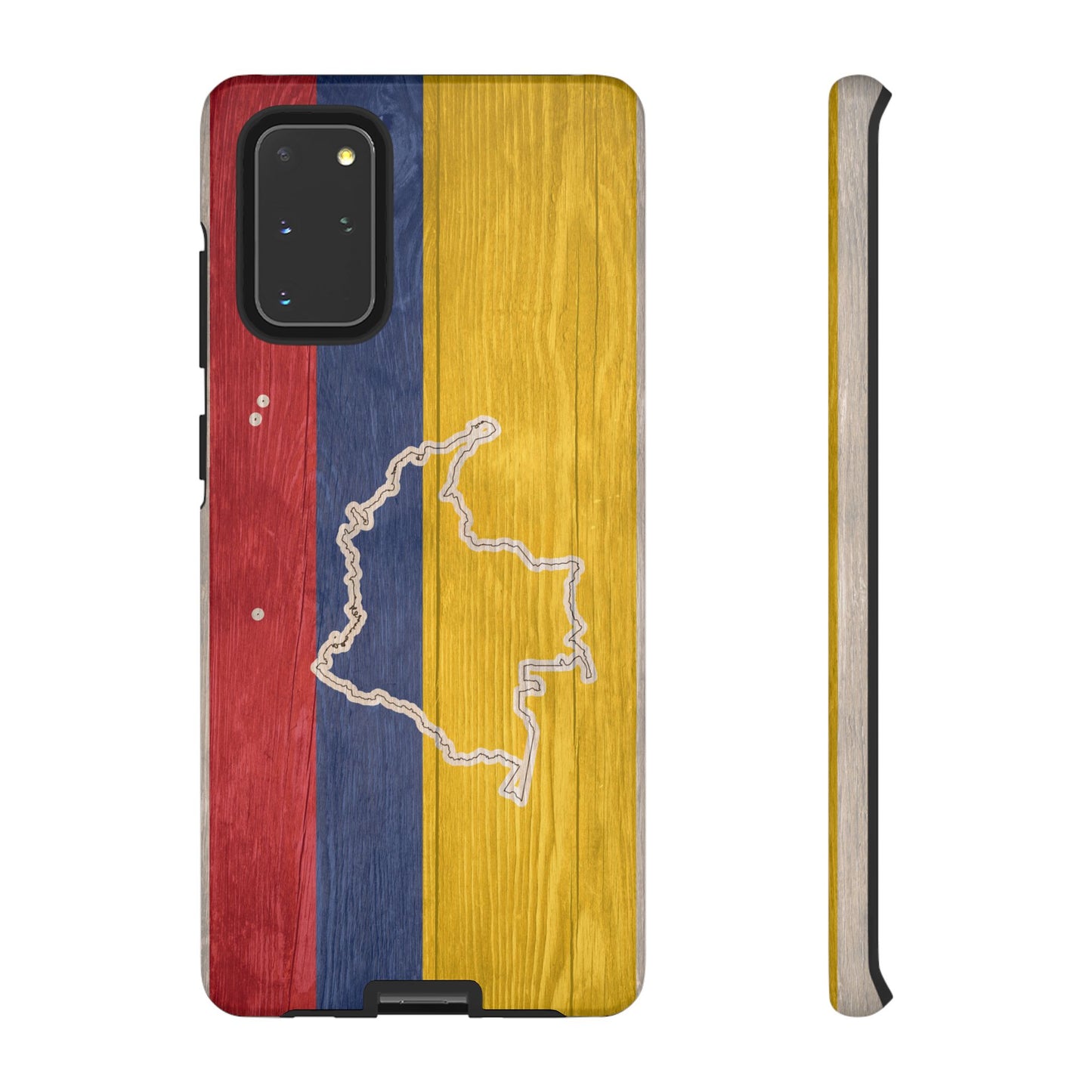 Colombian Flag Map Style iPhone Case Protective Tough Cover Flag of Colombia Samsung Colombian Pride Huawei Hard Plastic Back Colombia Phone