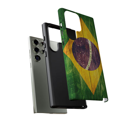 Brazil Phone Case Protective Tough Cover Flag of Brazil Samsung Brazilian Pride Hard Plastic Back Brazil Flag Cover IPhone Souvenir Gift Protective Case