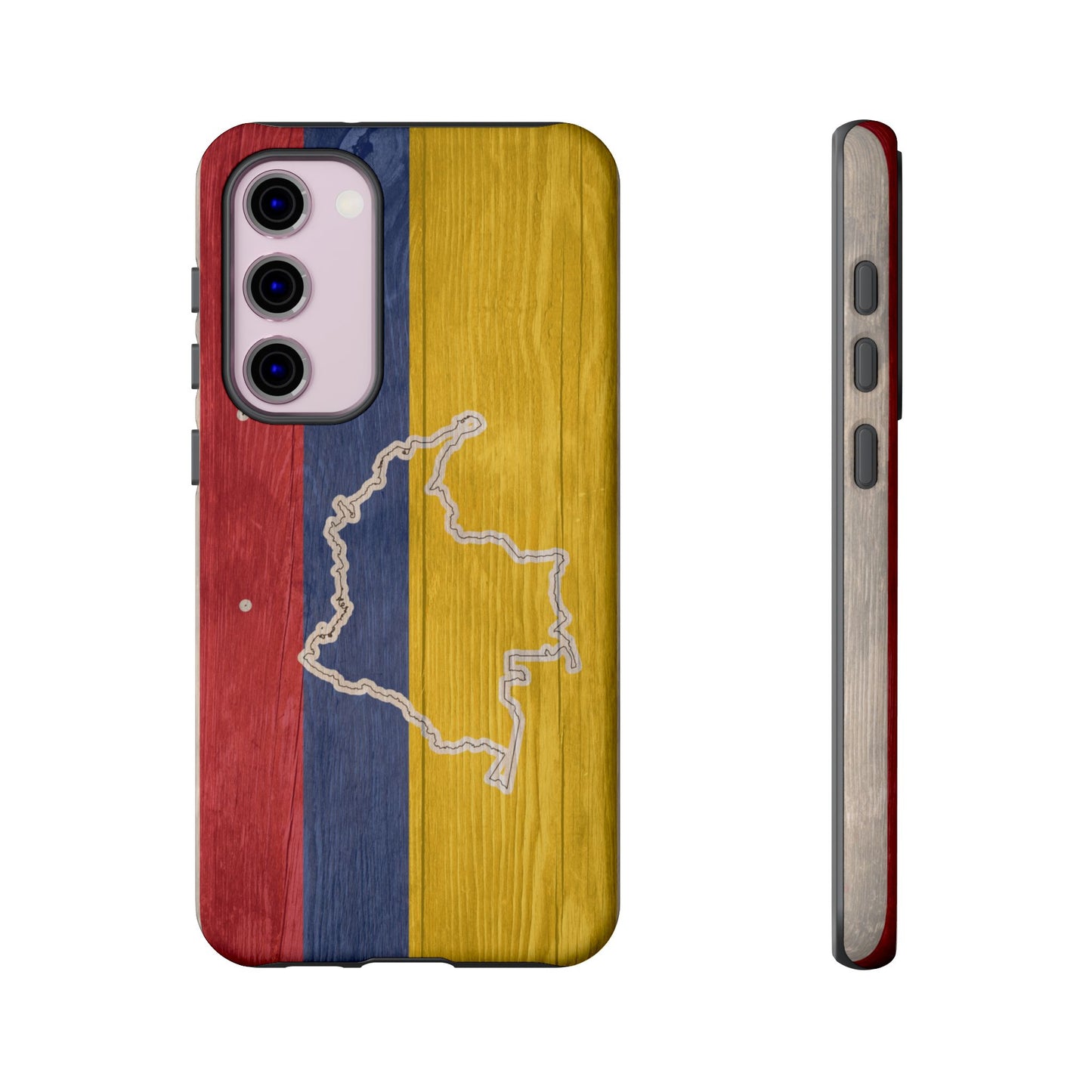 Colombian Flag Map Style iPhone Case Protective Tough Cover Flag of Colombia Samsung Colombian Pride Huawei Hard Plastic Back Colombia Phone