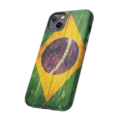 Brazil Phone Case Protective Tough Cover Flag of Brazil Samsung Brazilian Pride Hard Plastic Back Brazil Flag Cover IPhone Souvenir Gift Protective Case