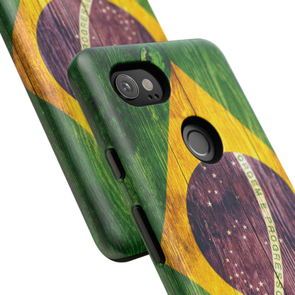 Brazil Phone Case Protective Tough Cover Flag of Brazil Samsung Brazilian Pride Hard Plastic Back Brazil Flag Cover IPhone Souvenir Gift Protective Case