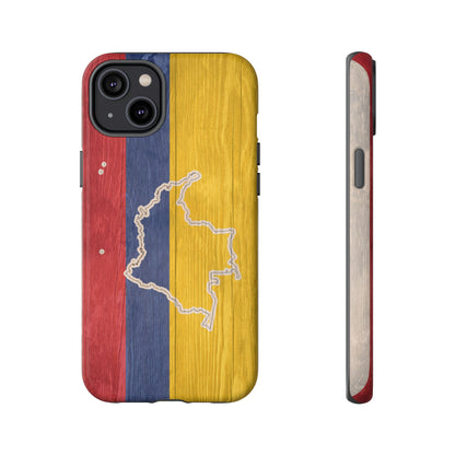 Colombian Flag Map Style iPhone Case Protective Tough Cover Flag of Colombia Samsung Colombian Pride Huawei Hard Plastic Back Colombia Phone