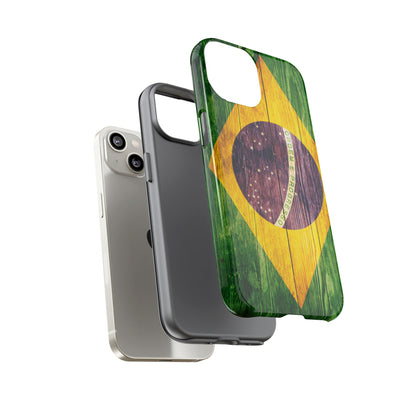 Brazil Phone Case Protective Tough Cover Flag of Brazil Samsung Brazilian Pride Hard Plastic Back Brazil Flag Cover IPhone Souvenir Gift Protective Case