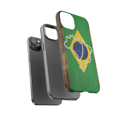 Brazil Flag Phone Map Case Protective Tough Cover Flag of Brazil Samsung Brazilian Pride Hard Plastic Back Brazil Flag Cover