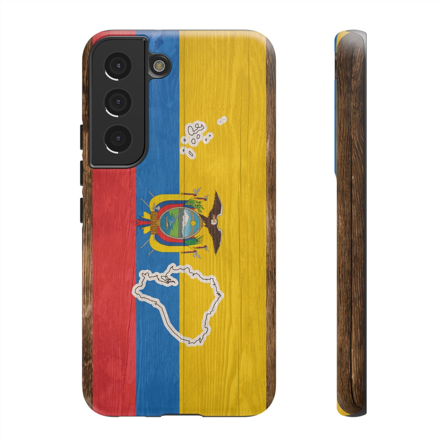 Ecuador Flag Phone Map Case Protective Tough Cover Flag of Ecuador Samsung Ecuadorian Pride Hard Plastic Back Ecuadorian Flag Cover