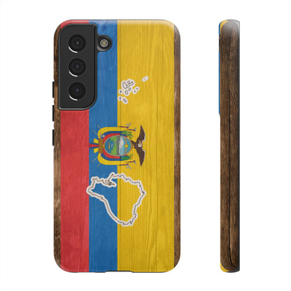 Ecuador Flag Phone Map Case Protective Tough Cover Flag of Ecuador Samsung Ecuadorian Pride Hard Plastic Back Ecuadorian Flag Cover