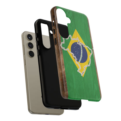 Brazil Flag Phone Map Case Protective Tough Cover Flag of Brazil Samsung Brazilian Pride Hard Plastic Back Brazil Flag Cover