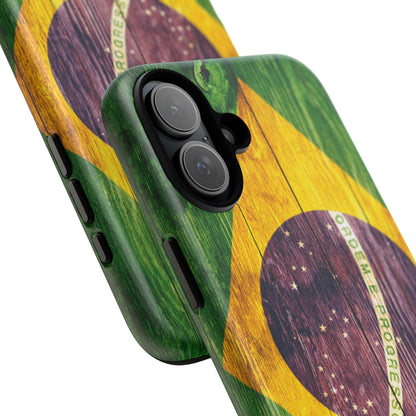Brazil Phone Case Protective Tough Cover Flag of Brazil Samsung Brazilian Pride Hard Plastic Back Brazil Flag Cover IPhone Souvenir Gift Protective Case
