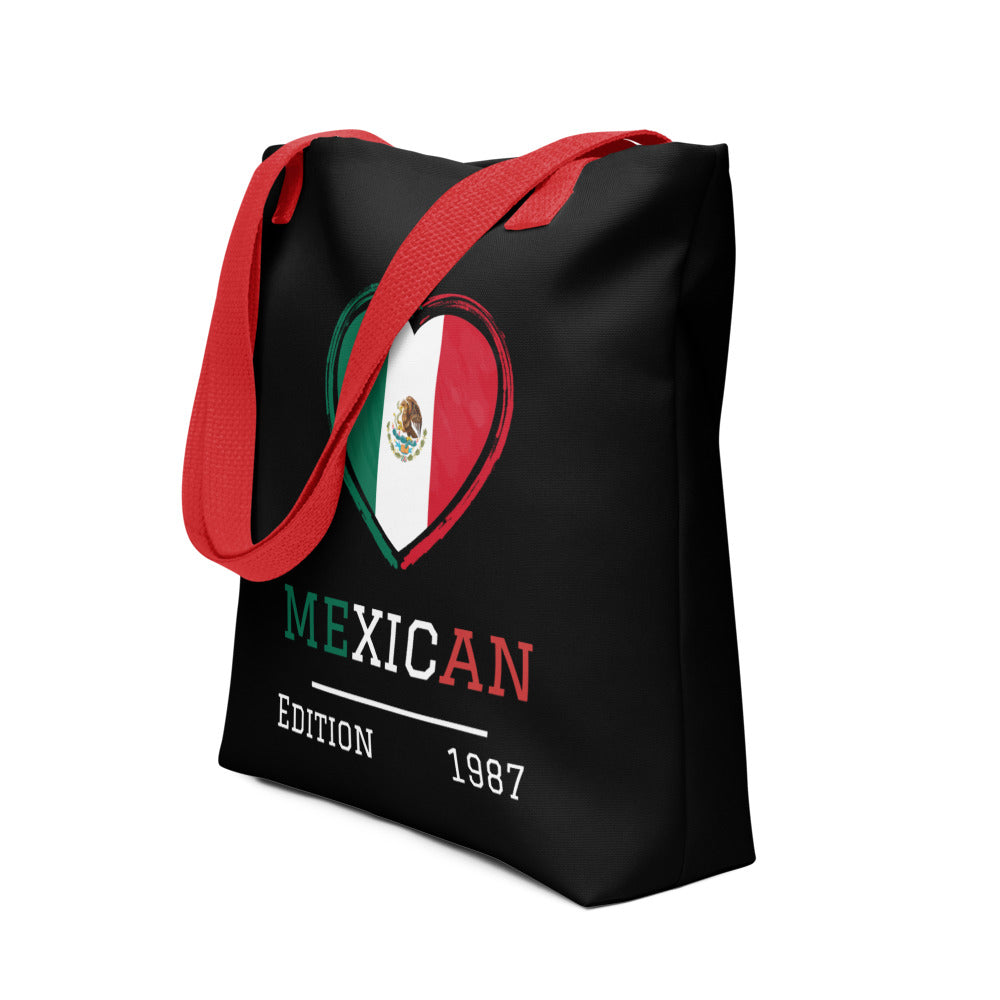 Custom Mexican Flag Tote Bag, Eco-Friendly Handmade Bag, Ideal for Casual Use or Gift for Mexico Lovers